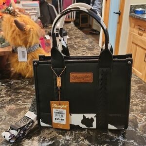Wrangler Black and White Tote Bag